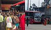 Shakti scheme overload in Sringeri: women at doors, children pushed through windows in overcrowded buses