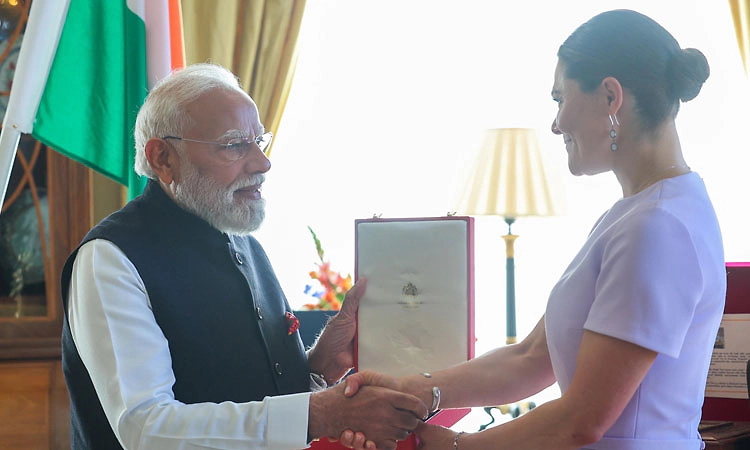 ಪ್ರಧಾನಿ ಮೋದಿಗೆ ಸ್ವೀಡನ್‌ನ ಅತ್ಯುನ್ನತ ಗೌರವ ಪ್ರದಾನ