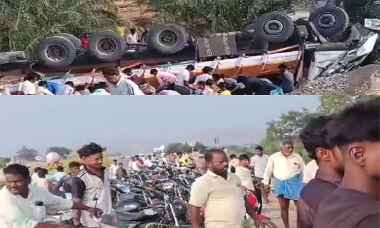Raichur: ನಿಯಂತ್ರಣ ತಪ್ಪಿ ಉರುಳಿಬಿದ್ದ ಲಾರಿ, 15 ನಿಮಿಷದಲ್ಲೇ ಈರುಳ್ಳಿ ಲೋಡ್ ಖಾಲಿ!