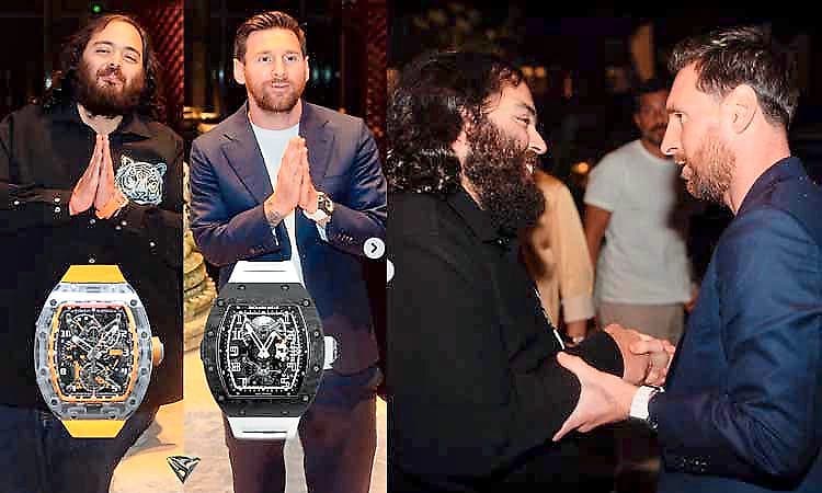 Anant Ambani gifts Lionel Messi a luxury watch during Jamnagar visit