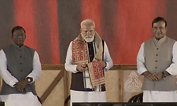 PM lays foundation stone for Rs 6,957-cr z, flags off 2 Amrit Bharat trains