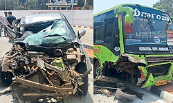 ಸಂತೆಕಟ್ಟೆಯಲ್ಲಿ ಸರಣಿ ಅಪಘಾತ: ಹಲವರಿಗೆ ಗಾಯ