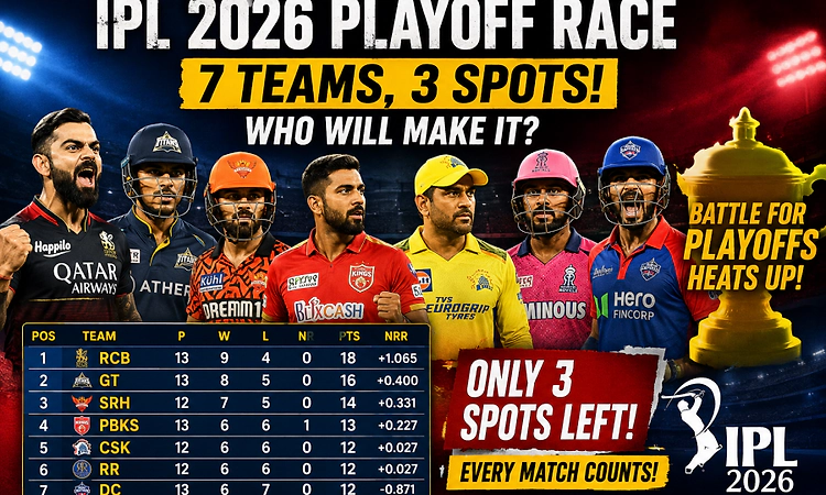 IPL 2026 playoff race: Qualification scenarios for GT, SRH, CSK, PBKS, RR, DC and KKR explained
