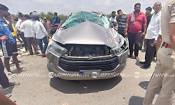 Mother, daughter killed after car crashes into divider near Kunigal