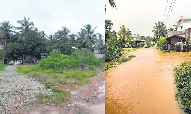 A cascade of problems in Adkabail near the highway