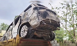 BJP leader burnt alive after SUV allegedly trapped between trucks and set on fire
