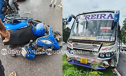 ಕಾಪು ಸರ್ವೀಸ್ ರಸ್ತೆ - ಹೆದ್ದಾರಿ ಜಂಕ್ಷನ್‌ನಲ್ಲಿ ಸ್ಕೂಟಿಗೆ ಬಸ್ ಢಿಕ್ಕಿ : ಸವಾರ ಗಂಭೀರ
