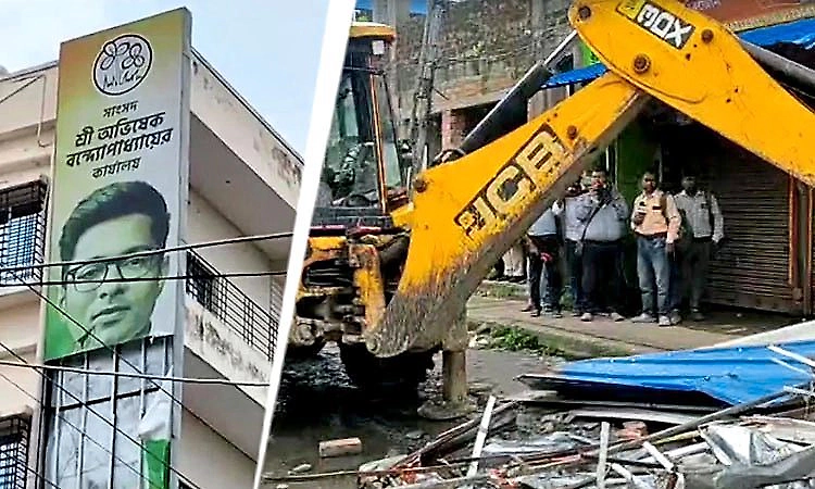 Administration demolishes Abhishek Banerjee's Amtala party office over alleged building violations
