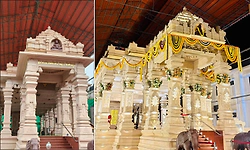 Adyar Shri Veeranjaneya Temple: ಗುಲಾಬಿ ಶಿಲೆಯಲ್ಲಿ ಅರಳಿದ ವೀರಾಂಜನೇಯನ ದೇಗುಲ