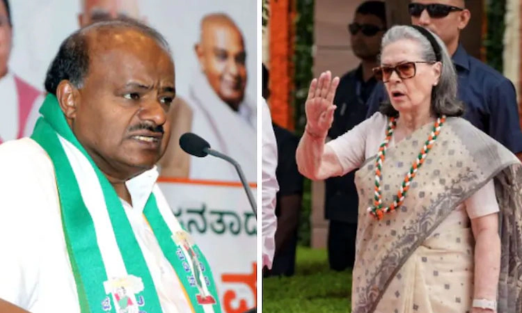 ಸೋನಿಯಾ ಗಾಂಧಿಯವರ ದೇಹದಲ್ಲಿ ಹರಿಯುತ್ತಿರುವುದು ಇಟಲಿ ರಕ್ತ ಅಲ್ವೇ? ಕುಮಾರಸ್ವಾಮಿ ಟೀಕೆ