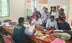 Udupi Lokayukta police raid Belur gram panchayat office, inspect records