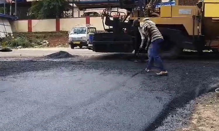 Thirthahalli: Road gets asphalted ahead of CM D K Shivakumar’s visit after three years of neglect