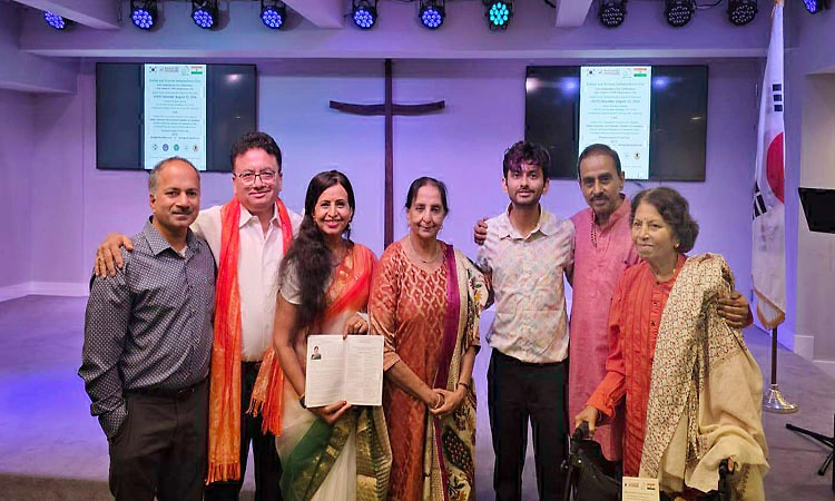 ಅಮೆರಿಕದಲ್ಲಿ ಭಾರತ-ಕೊರಿಯಾ ಜಂಟಿ ಸ್ವಾತಂತ್ರ್ಯೋತ್ಸವ ಸಂಭ್ರಮ
