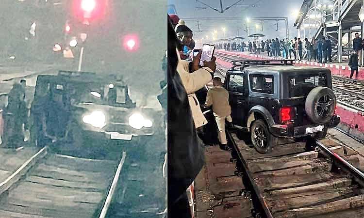 Video: ತಡರಾತ್ರಿ ರೈಲು ಹಳಿ ಮೇಲೆ ವಾಹನ ಚಲಾಯಿಸಿದ ವೃದ್ಧ... ತಪ್ಪಿದ ಭಾರೀ ದುರಂತ