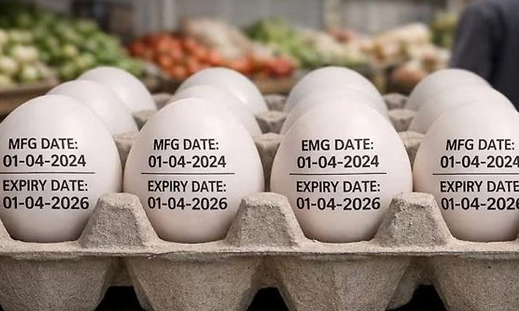 Expiry date: Mandatory to print expiry date on eggs
