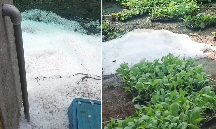 Hunsur: ಗುಡುಗು, ಸಿಡಿಲಬ್ಬರದ ನಡುವೆ ಆಲಿಕಲ್ಲು ಮಳೆ