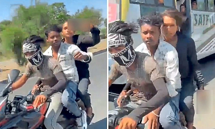 Video: ರೀಲ್ಸ್‌ಗಾಗಿ ಜಾಲಿ ರೈಡ್;ಟ್ರಕ್‌ಗೆ ಢಿಕ್ಕಿ ಹೊಡೆದು ಒಂದೇ ಬೈಕ್‌ನಲ್ಲಿದ್ದ ಮೂವರ ಸಾವು