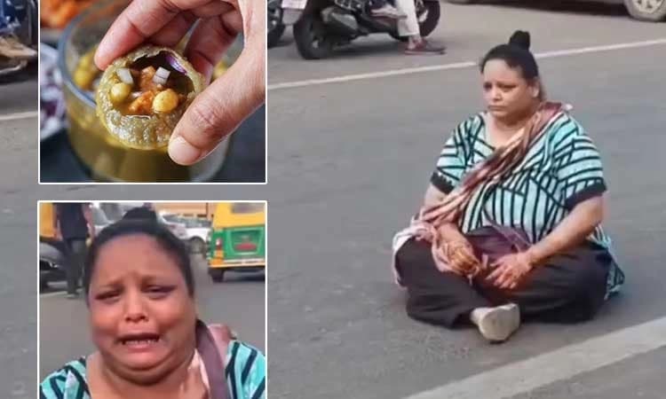 Woman protests in Vadodara after receiving fewer pani puris than promised