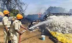 Manvi: ಆಗ್ನಿ ದುರಂತ, ಸುಟ್ಟು ಕರಕಲಾದ ಹತ್ತಿ