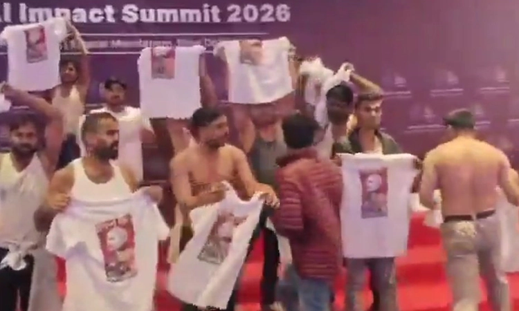 10 detained for staging protest at AI Impact Summit expo hall
