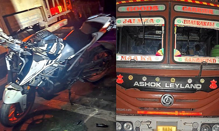 Youth killed in bike-lorry accident near Pavagada