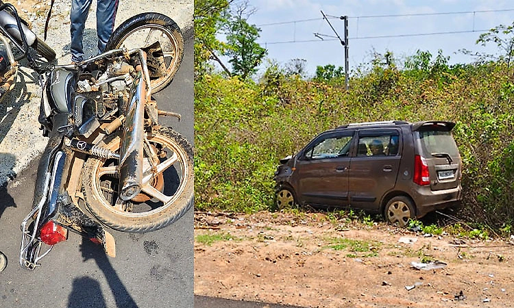 Bike rider killed in head-on collision with car near Anandpura