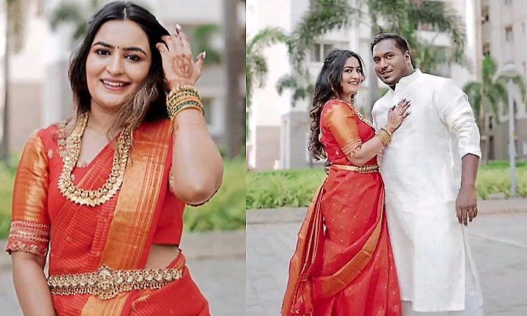 Krithi to enter the life of ‘talented kalavida’ Prashanth Gowda; engagement held in grand ceremony