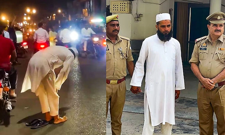 Man arrested for offering namaz on busy road in Rampur