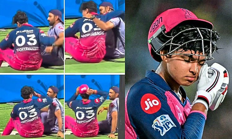 ಕೋಲ್ಕತಾ ವಿರುದ್ಧದ ಸೋಲಿಗೆ ಕಣ್ಣೀರಿಟ್ಟ ವೈಭವ್‌ ಸೂರ್ಯವಂಶಿ    