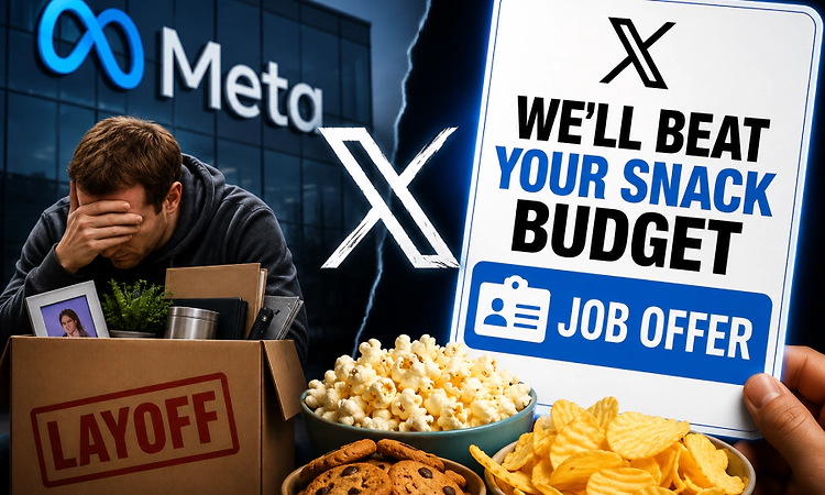 'We'll beat your snack budget': X trolls Meta layoffs with job offer promising 'better snacks'