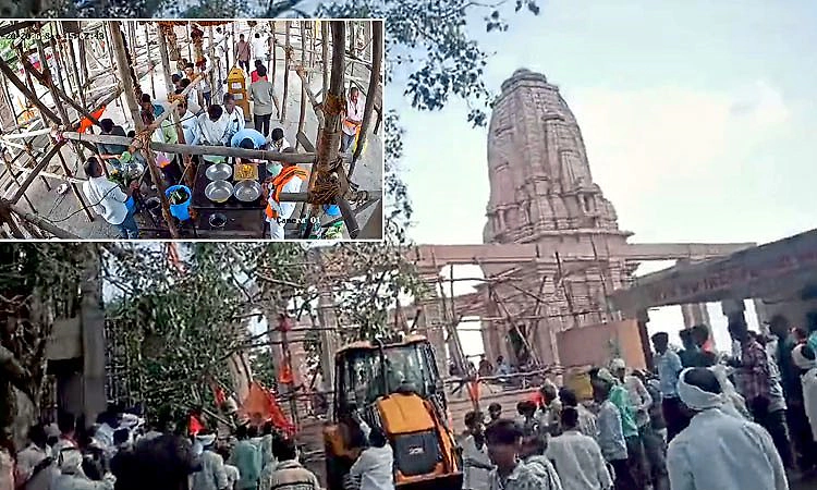 ಭೀಕರ ದುರಂತ: ದೇವಸ್ಥಾನದ ಮೇಲ್ಛಾವಣಿ ಕುಸಿದು ನಾಲ್ವರು ಸಾವು, ಹಲವು ಸಿಲುಕಿರುವ ಶಂಕೆ... 