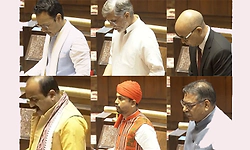 Monsoon Session: ನೂತನ ರಾಜ್ಯಸಭಾ ಸದಸ್ಯರಿಂದ ಪ್ರಮಾಣ ವಚನ ಸ್ವೀಕಾರ