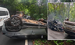 Karkala: ಮಾಳ ಘಾಟ್‌ನಲ್ಲಿ ಡೀಸೆಲ್‌ -ಆಯಿಲ್‌ ಸೋರಿಕೆ... ಕಾರುಗಳು ಪಲ್ಟಿ, ಸರಣಿ ಅಪಘಾತ