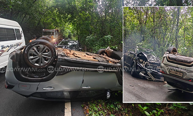 Karkala: ಮಾಳ ಘಾಟ್‌ನಲ್ಲಿ ಡೀಸೆಲ್‌ -ಆಯಿಲ್‌ ಸೋರಿಕೆ... ಕಾರುಗಳು ಪಲ್ಟಿ, ಸರಣಿ ಅಪಘಾತ