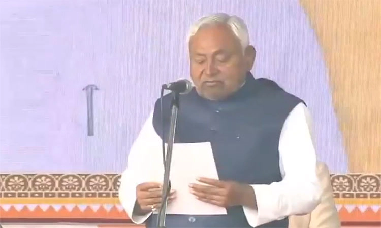 10 ನೇ ಬಾರಿ ಮುಖ್ಯಮಂತ್ರಿಯಾಗಿ ನಿತೀಶ್‌ ಪ್ರಮಾಣವಚನ: ಮೋದಿ ಸೇರಿ ಗಣ್ಯರ ಉಪಸ್ಥಿತಿ