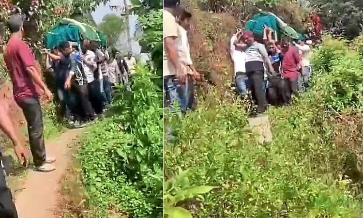 Chikkamagaluru: ರಸ್ತೆ ಇಲ್ಲದೆ ಪರದಾಟ: ಮೃತದೇಹ ಕೊಂಡೊಯ್ಯಲು ನರಳಾಟ