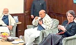 ಅಧಿವೇಶನದ ಬಳಿಕ ಪ್ರಧಾನಿ ಮೋದಿ, ಪ್ರಿಯಾಂಕಾ ಸೌಹಾರ್ದ ಮಾತುಕತೆ!