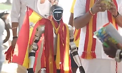 Video: Robot used in TVK campaign in Coimbatore to boost outreach