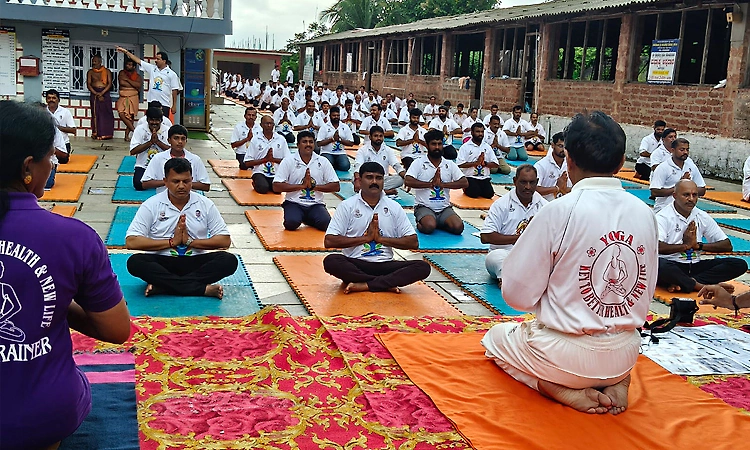 'Yoga with Yodha' programme held at Sri Karinjeshwara Temple premises
