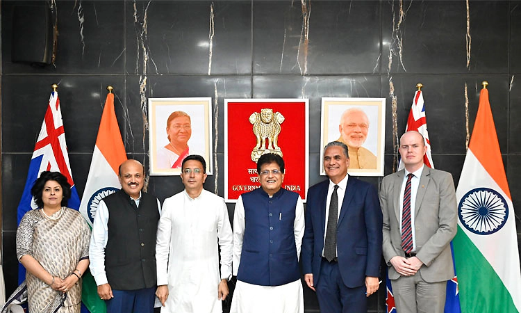 ಭಾರತ, ನ್ಯೂಜಿಲೆಂಡ್‌ ನಡುವಿನ ಮುಕ್ತ ವ್ಯಾಪಾರ ಒಪ್ಪಂದ ಅ.20ರಿಂದ ಜಾರಿ