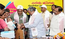 CM Siddaramaiah, FM Nirmala Sitharaman lead polio vaccination drive in Karnataka