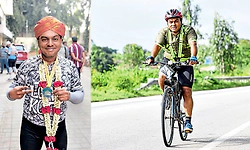 ಸಾವಿರದ ಸರದಾರ... 75 ಗಂಟೆಗಳಲ್ಲಿ 1000 ಕಿ. ಮೀ. ಸೈಕಲ್‌ ತುಳಿದ ಧೀರ!