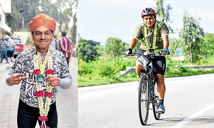 ಸಾವಿರದ ಸರದಾರ... 75 ಗಂಟೆಗಳಲ್ಲಿ 1000 ಕಿ. ಮೀ. ಸೈಕಲ್‌ ತುಳಿದ ಧೀರ!