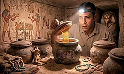 ಪಿರಮಿಡ್ ಸಮಾಧಿಯಲ್ಲಿ ಸಿಕ್ಕ 3000 ವರ್ಷ ಹಳೆಯ ಜೇನುತುಪ್ಪ ಇಂದಿಗೂ ತಾಜಾ!