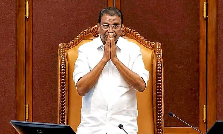 ಕೇರಳದ ನೂತನ ಸ್ಪೀಕರ್‌ ಆಗಿ ಕಾಂಗ್ರೆಸ್‌ನ ರಾಧಾಕೃಷ್ಣನ್‌ ಆಯ್ಕೆ
