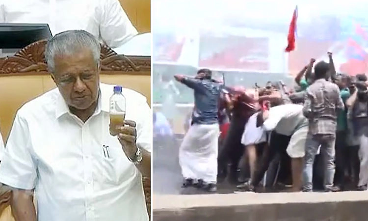 ಪ್ರತಿಭಟನಾ ನಿರತರ ಮೇಲೆ ಕೊಳಚೆ ನೀರು: ಪಿಣರಾಯಿ ವಿಜಯನ್ ಆಕ್ರೋಶ  