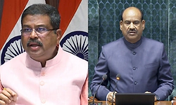 Pradhan meets Birla as govt agrees for detailed discussion on NEET paper leak in Lok Sabha