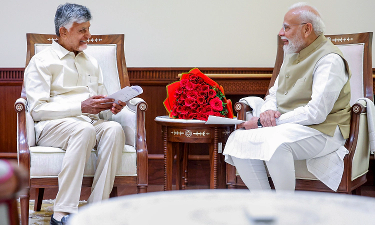 Andhra Pradesh CM Naidu meets PM Modi