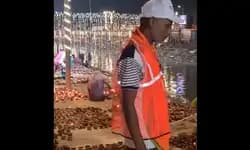 Videos show sanitation workers sweeping diyas in Ayodhya; SP leaders condemn action