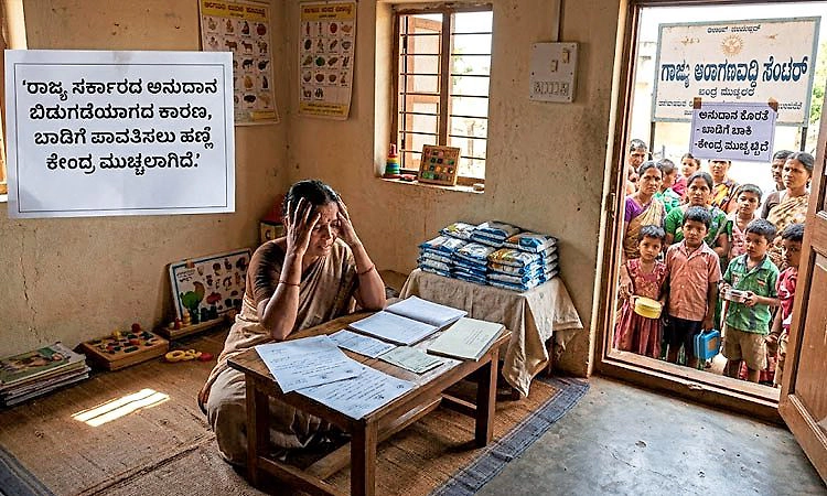 ಅಂಗನವಾಡಿಗಳಿಗೆ 3 ತಿಂಗಳಿಂದ ಸಿಗದ ಬಾಡಿಗೆ ಅನುದಾನ: ಸಾಲದ ಸುಳಿಯಲ್ಲಿ ಕಾರ್‍ಯಕರ್ತೆಯರು!